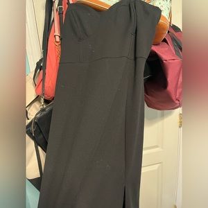 Black slit dress